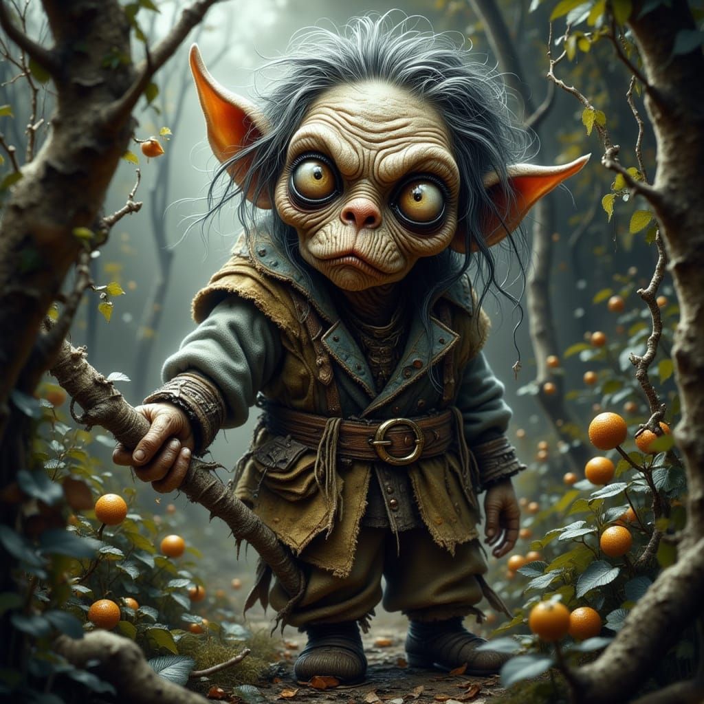 Grotesque Troll Guard in Dark Fairytale Forest