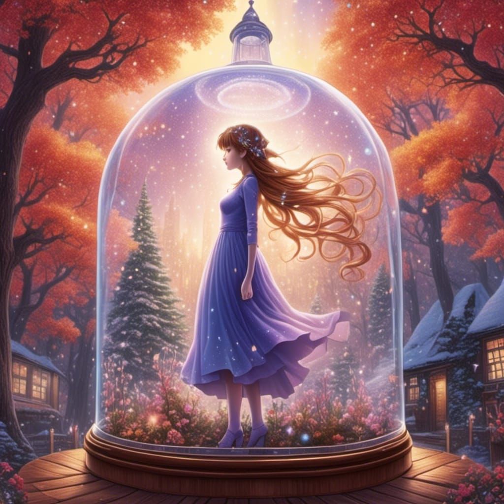 Ethereal Fairy Under Glass Bell Jar