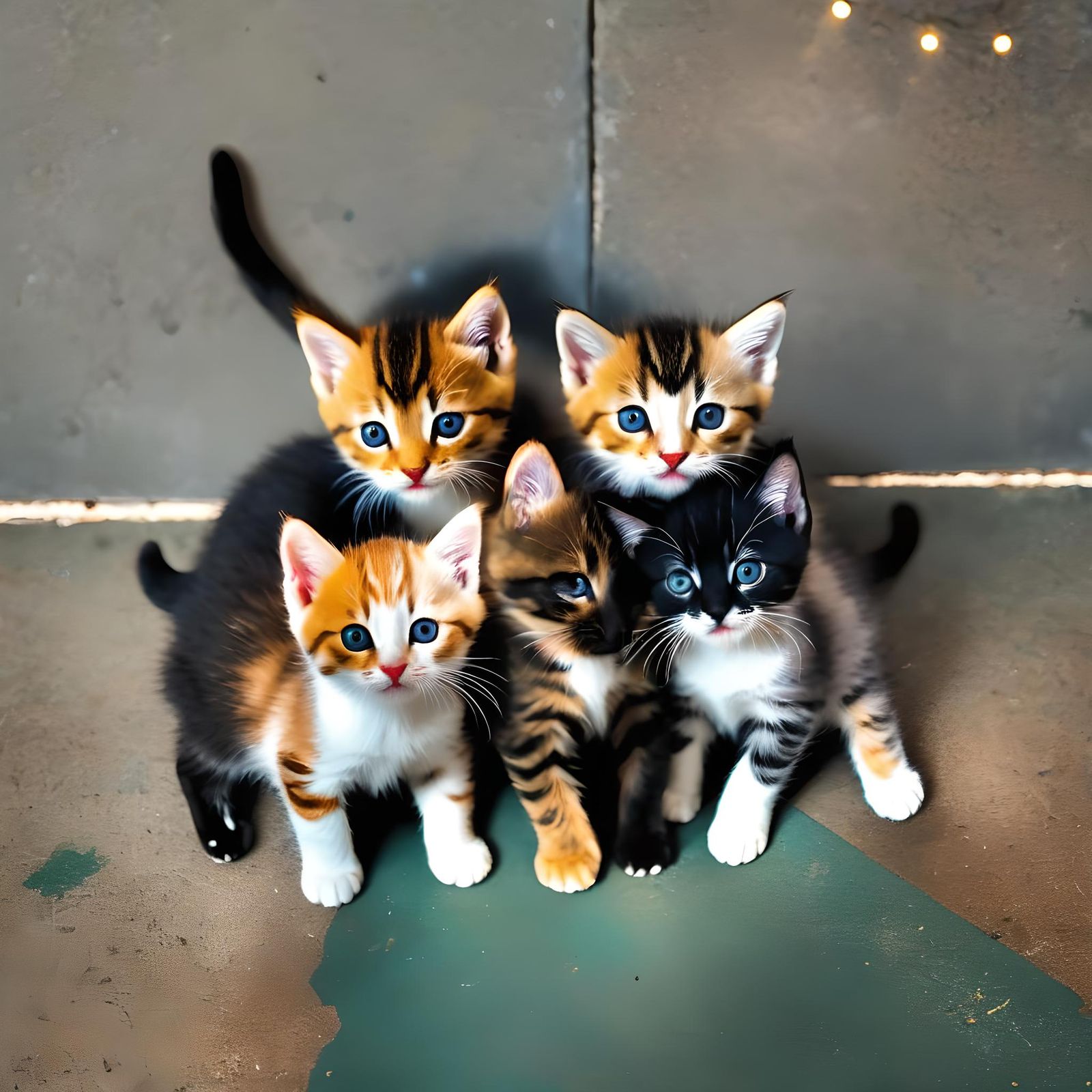 Five Calico Kittens, Professional Photography