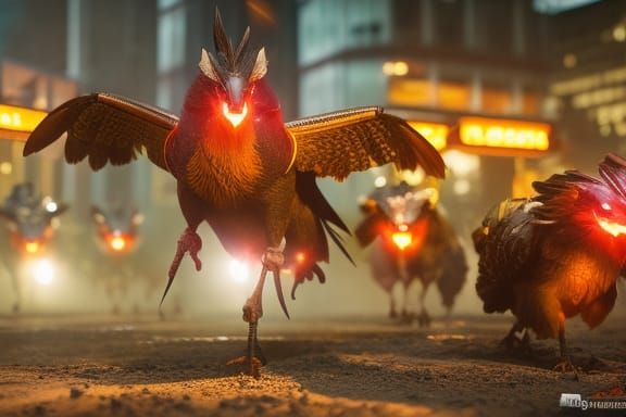 Evil chickens