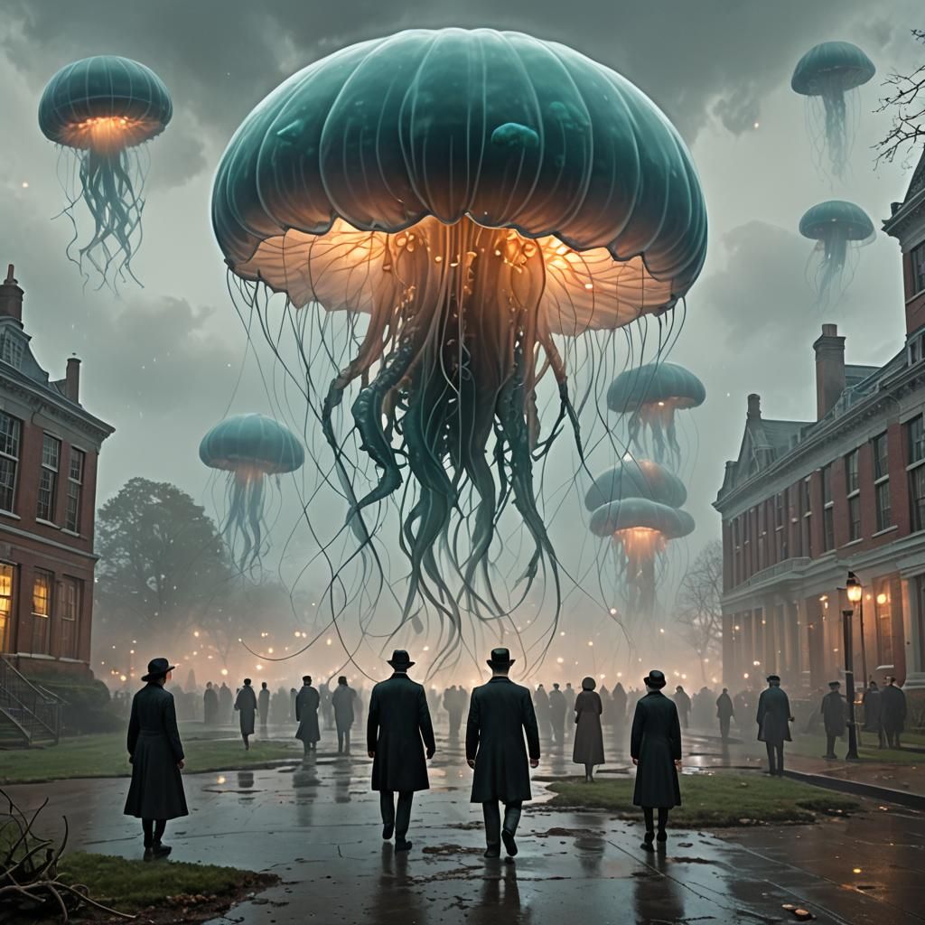 Lovecraftian Horror: Giant Jellyfish Attack Miskatonic Unive...