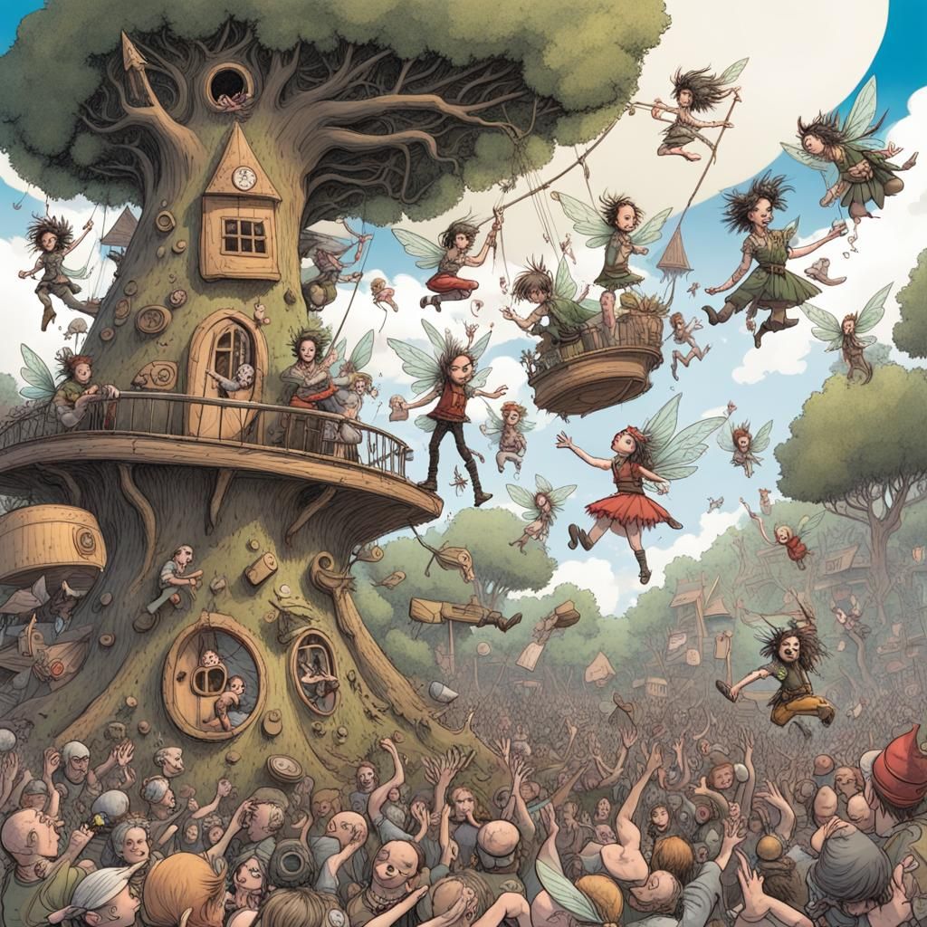 Punk Rock Fairies vs Pirates Aerial Battle