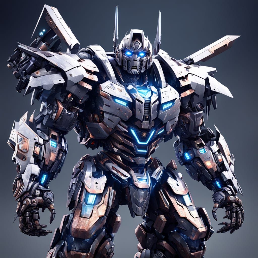 Gigantic Cyberpunk Transformer Robot in 8K Resolution