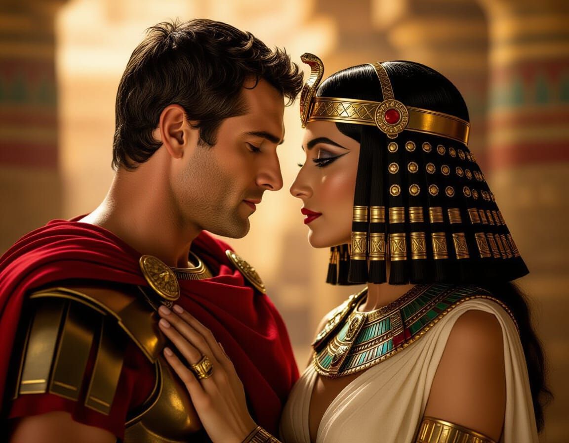 Cleopatra and Mark Antony in Astral Embrace