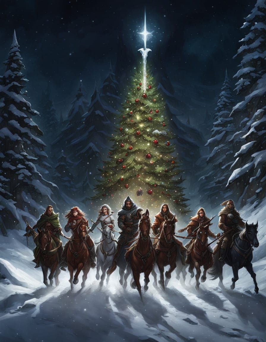 Surreal Snowy Fantasy Scene Depicts Epic Christmas Battle in...