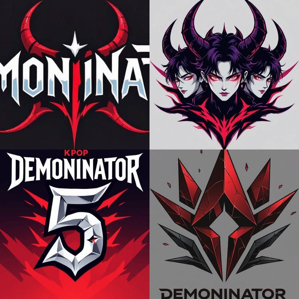 Demoninator Kpop Boygroup Logo Design