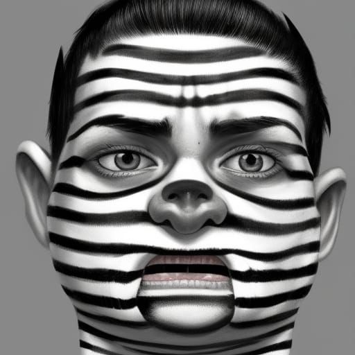 Pugsley Addams Portrait in Art Nouveau Style