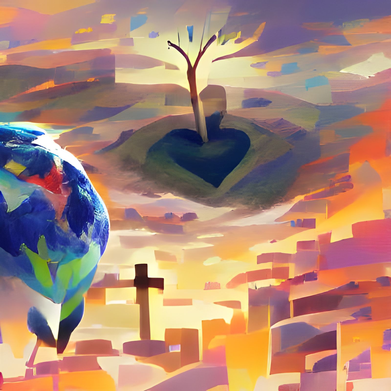 Single Flower Blooms in Dying World