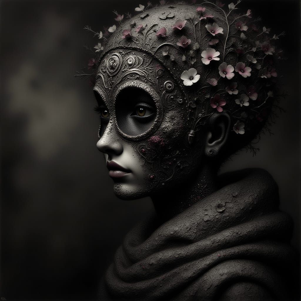 Surreal Black World in Hyperrealistic Style