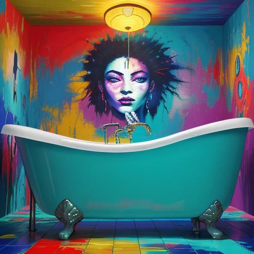 Surreal Street Art: Bathtub Sinking Into Ocean