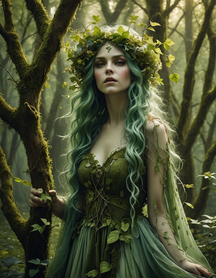 Enchanted Forest Nymph in a Spring Paradise