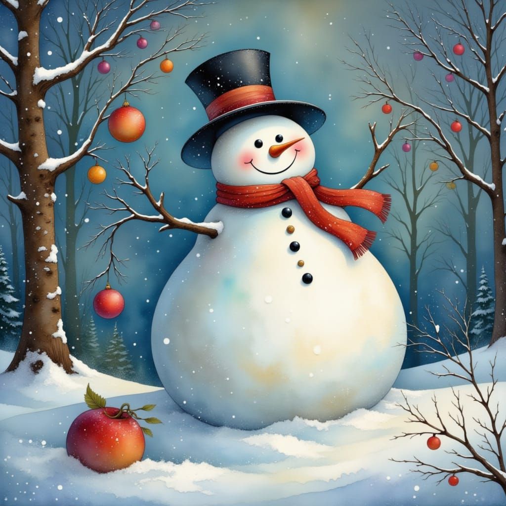 Harold is quite content to be a snowman. In his view, there is no better life than this.