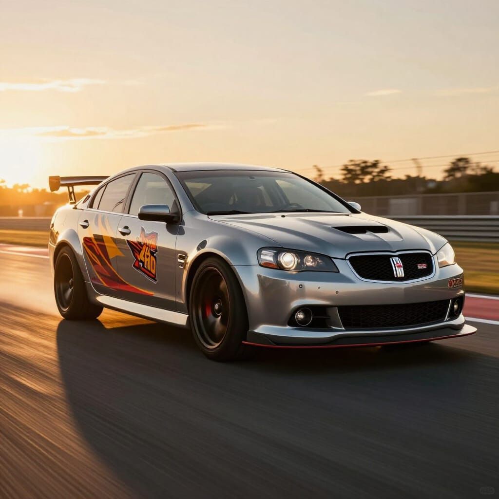 2009 Pontiac G8 GXP Firehawk Race Car at Golden Hour