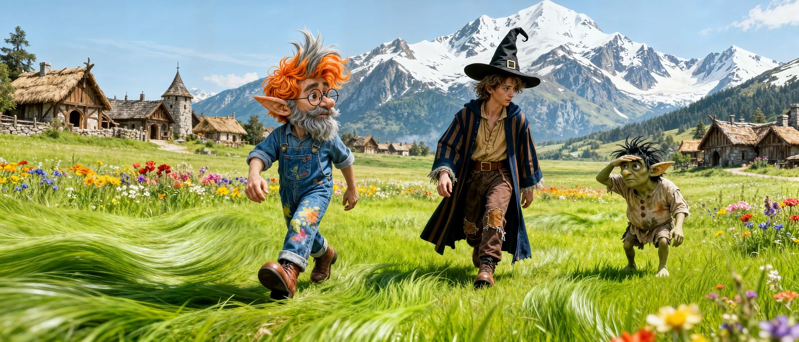 Fantasy Trio Emerges From Underdark Into Sunlit Plains