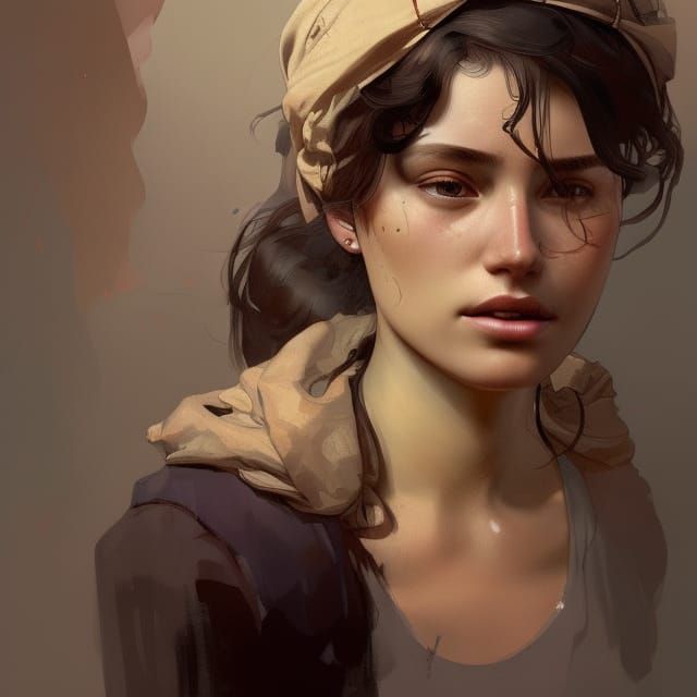 Detailed Portrait of Garments Worker Woman