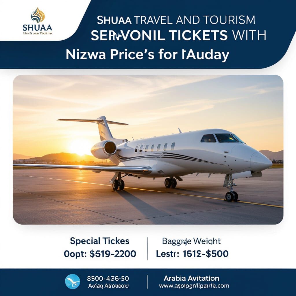 Luxurious Private Jet Ad at Sunset