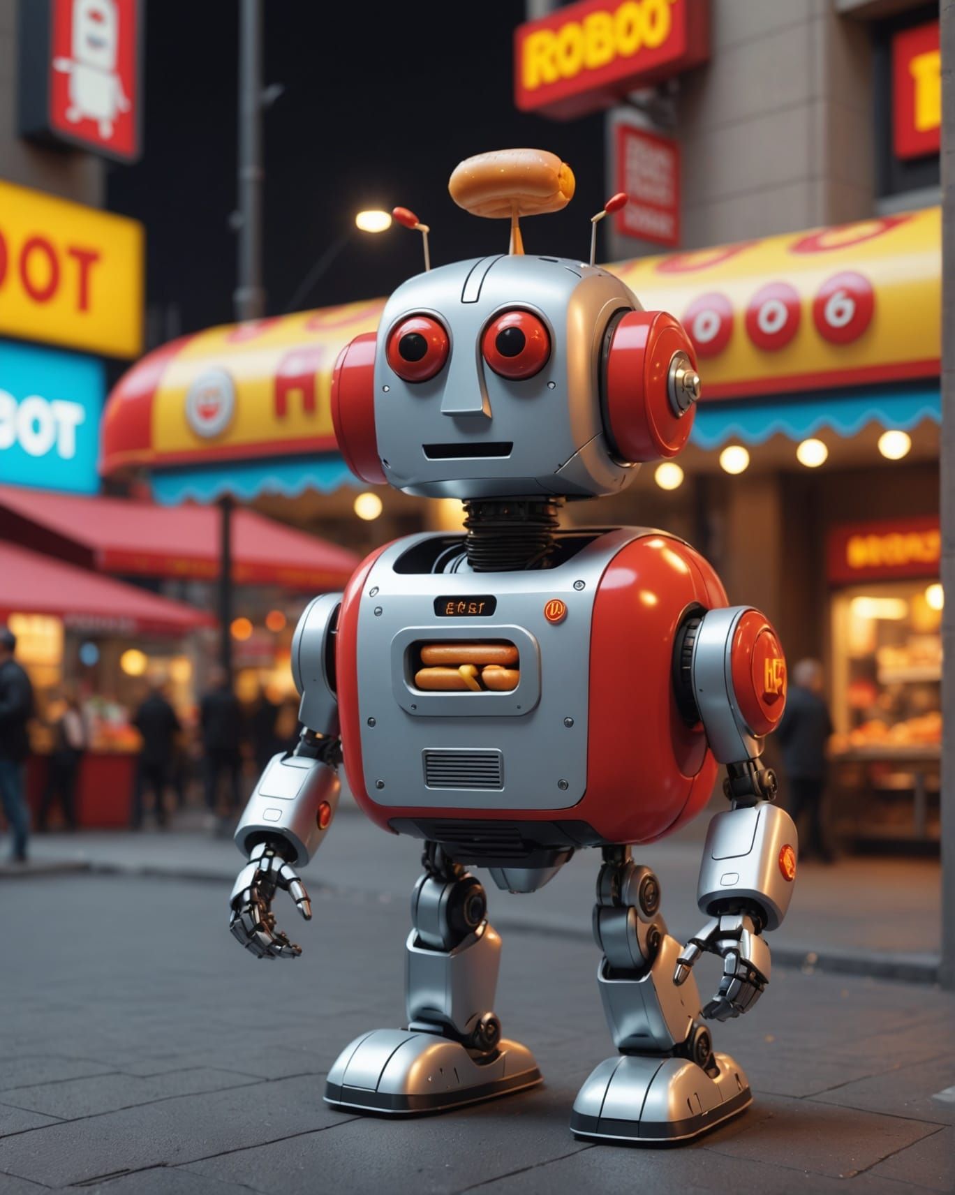 Futuristic Robot Hotdog in 4K