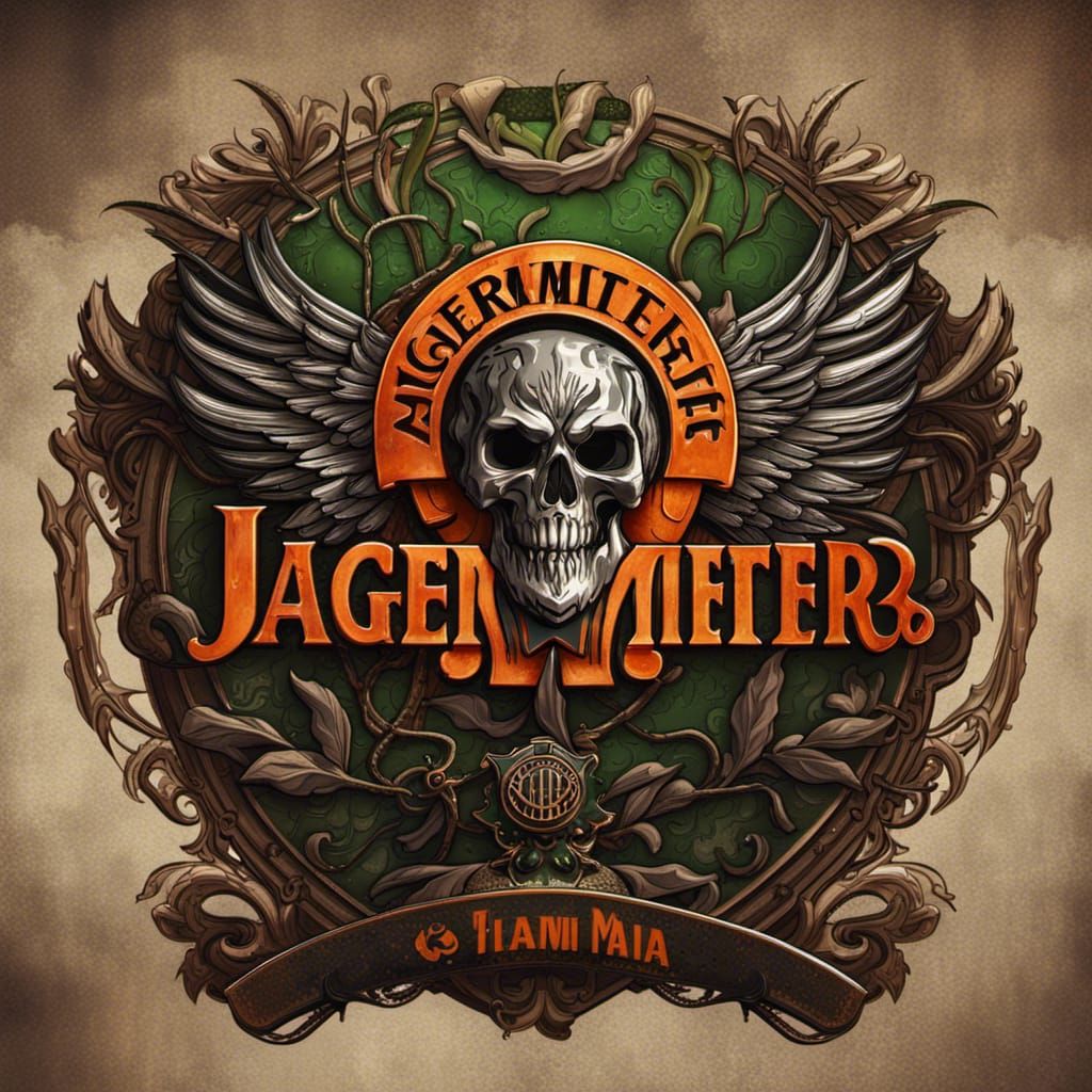 Mafia-Themed Jagermeister Logo: Detailed Matte Painting