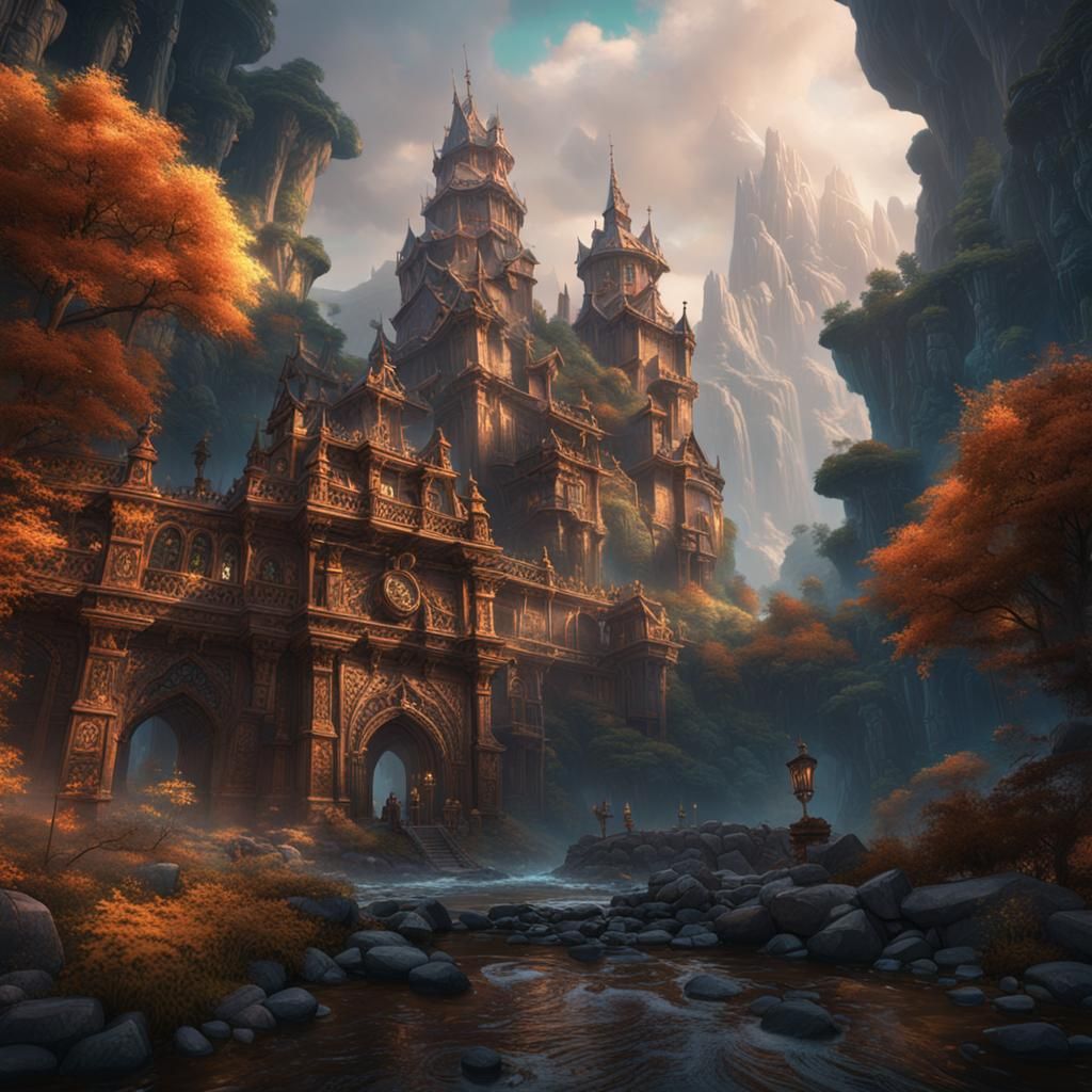 Fantastical Matte Painting in Deep Color