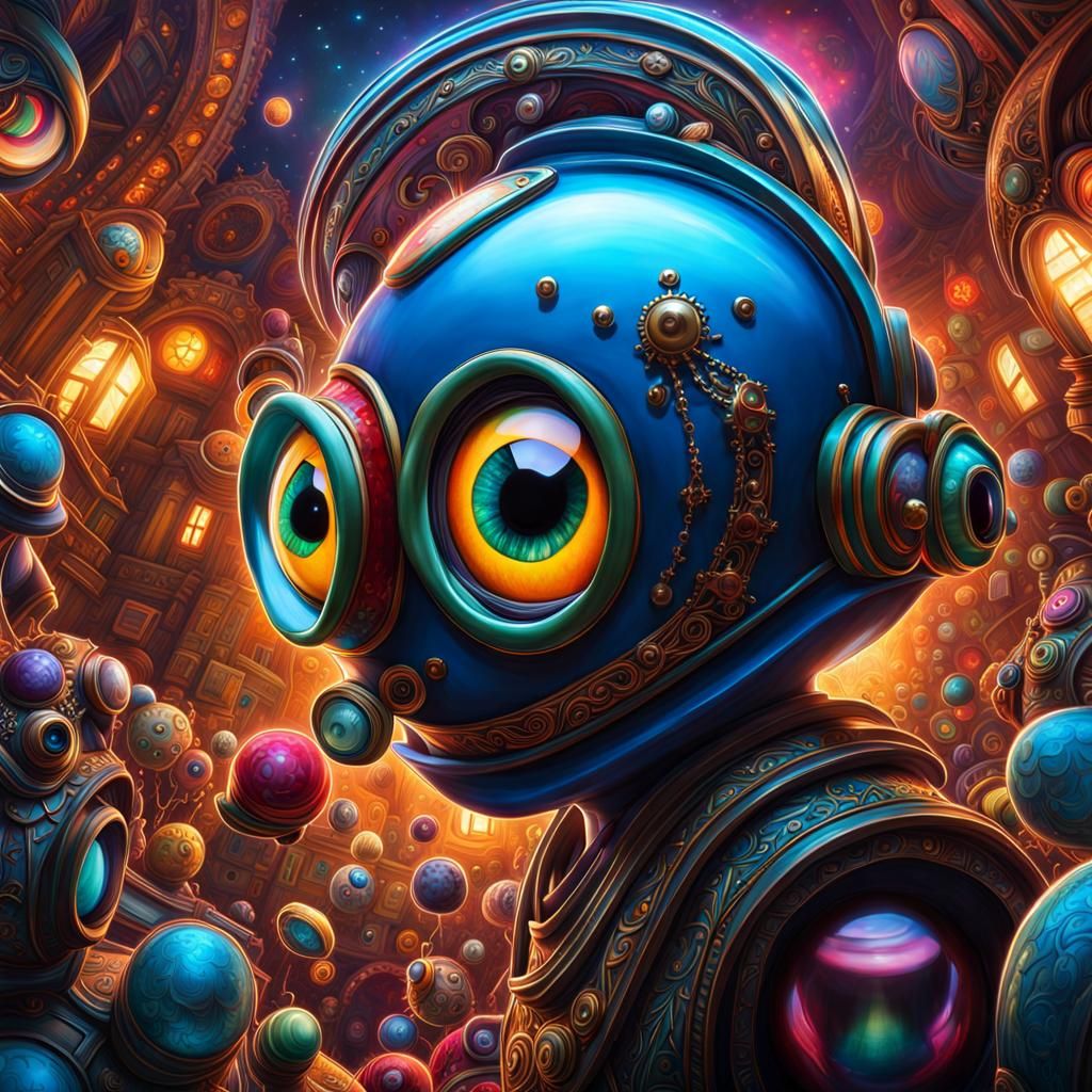 Sainted Eyes: Detailed HDR Artstation Image