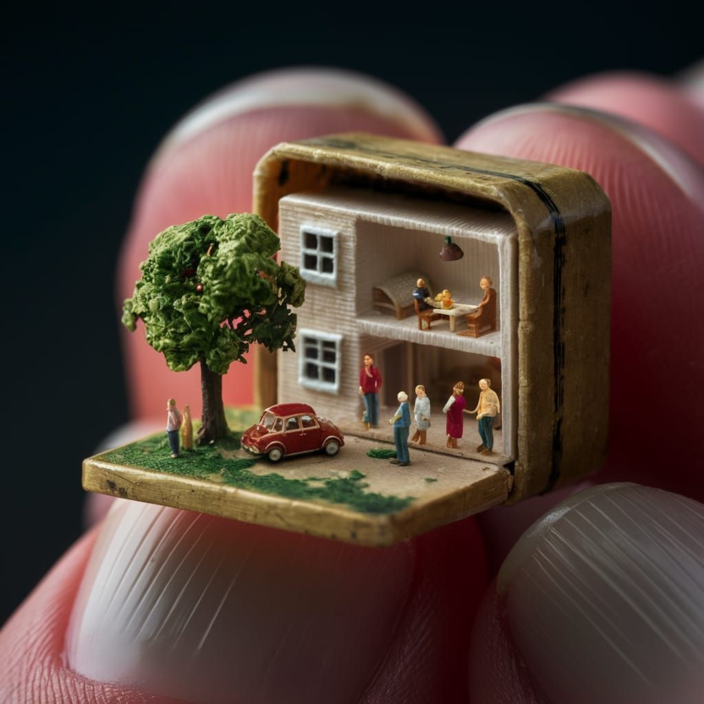 Miniature World in a Box: A Detailed Photograph