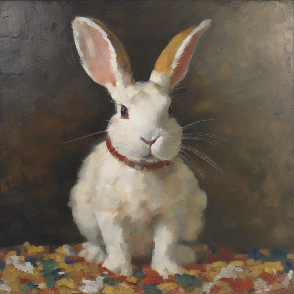 Sequin-Covered Rabbit Lost to Time