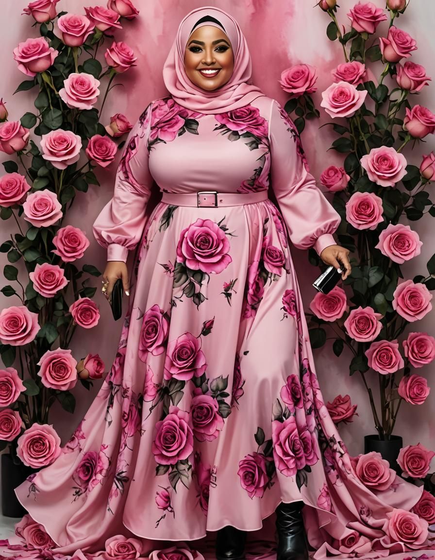 Elegant Woman in Pink, Annie Stegg Inspired