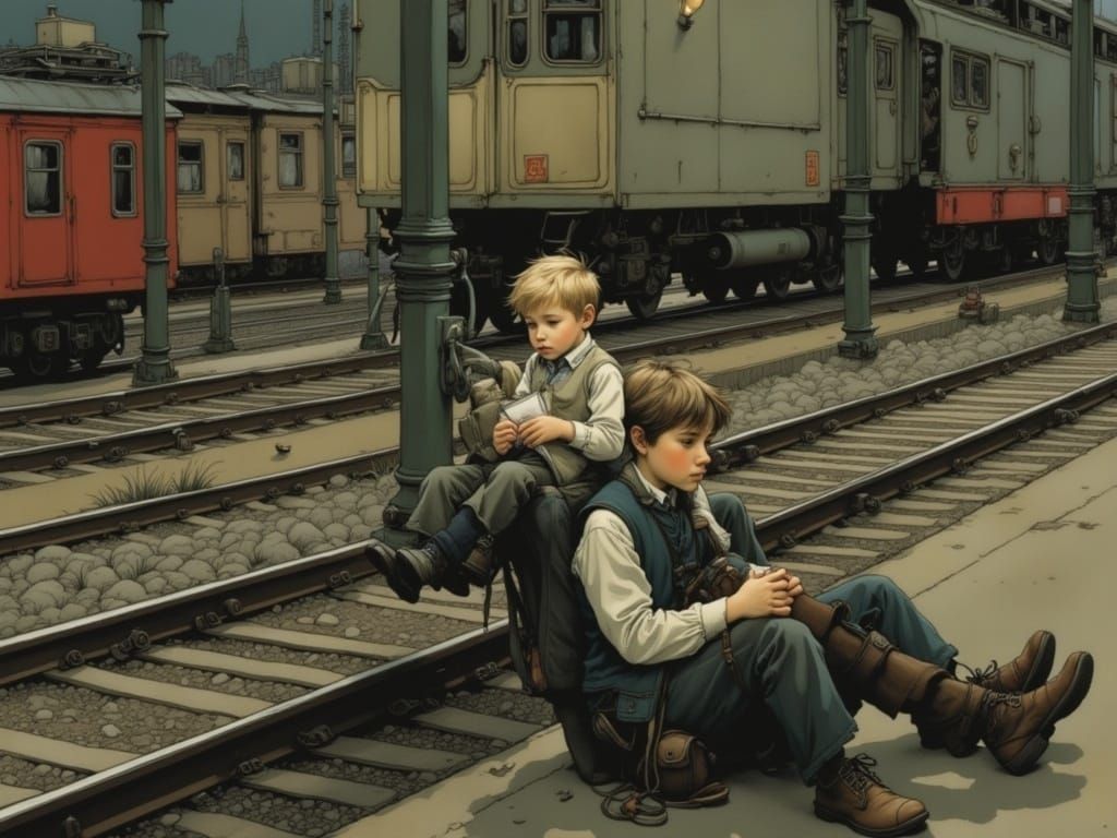 Toddler Sleeping with Father: Hyperrealistic Concept Art