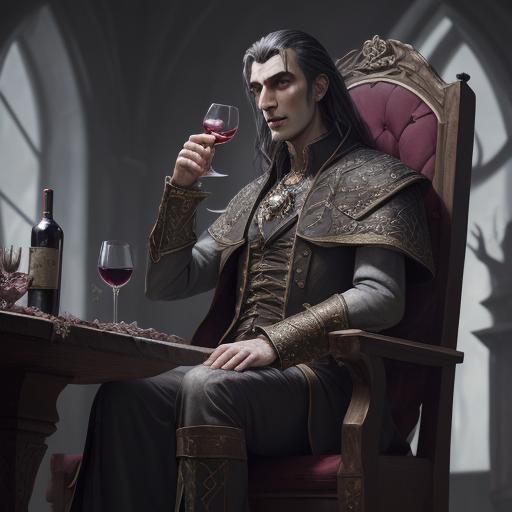 Strahd von Zarovich and Rahadin on Throne