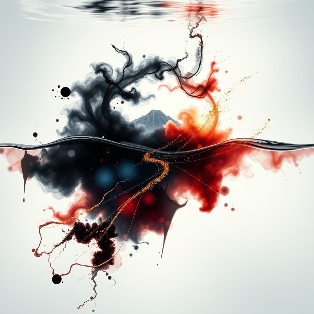 Misty Zen Mountain Landscape in Hyperreal 3D