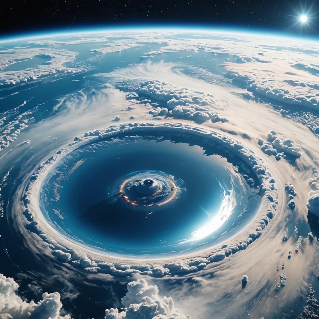 Epic Flat Earth Cinematic in Vibrant Blue and Golden Hues