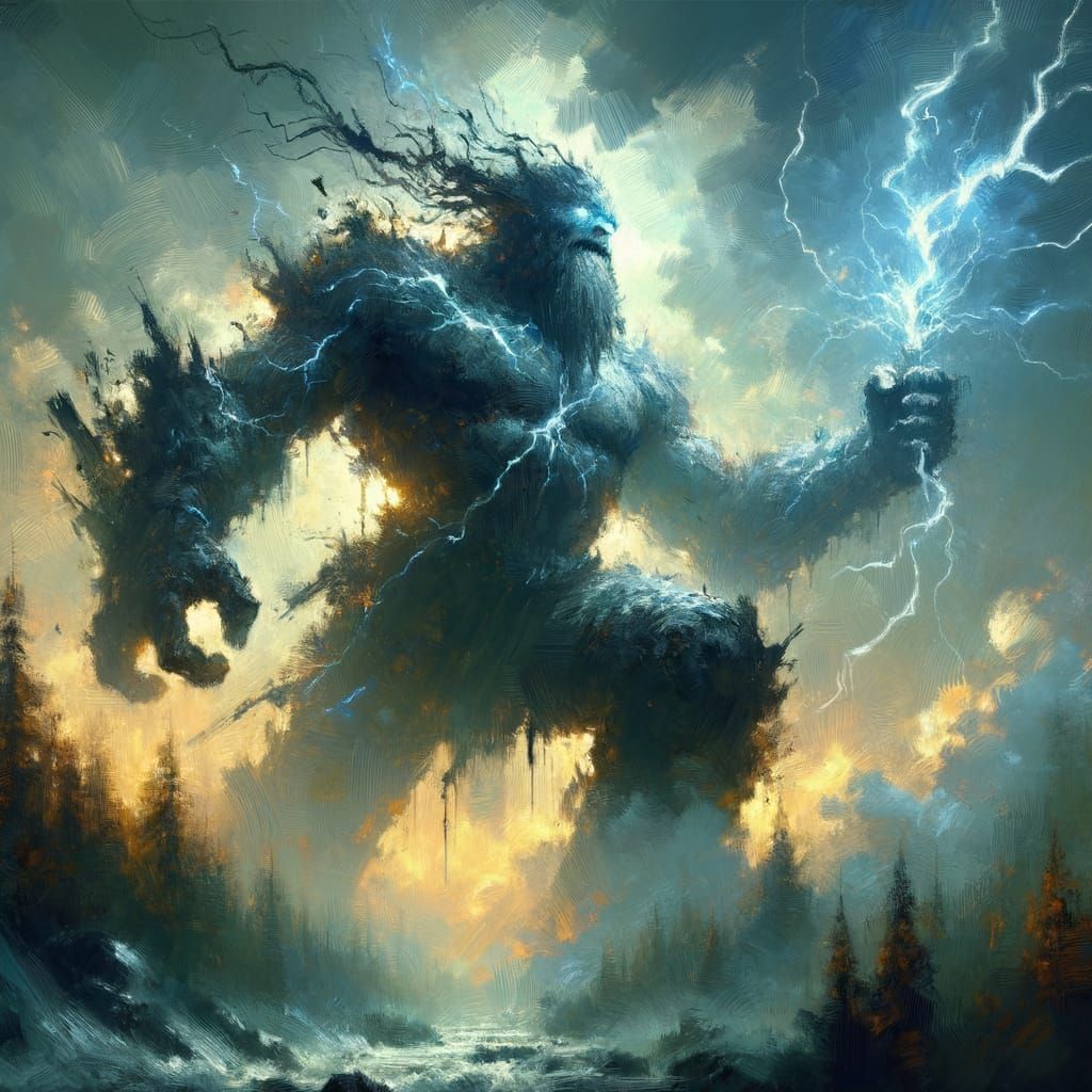 Electric Storm Giant Empowered with Freedom