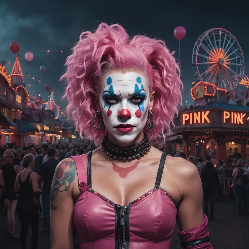 "This used to be our funhouse But now it's full of evil clowns" from P!nk's song 'Funhouse'