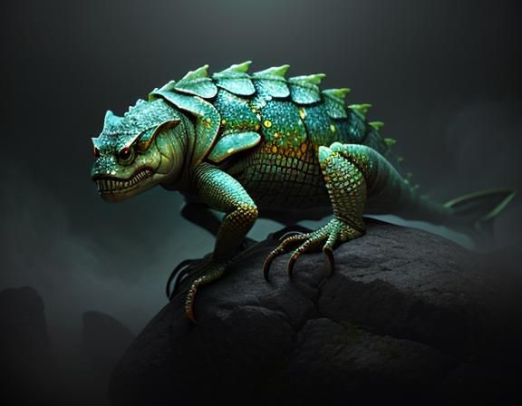 Female Amphibioid Portrait in 3D Cinematic Style