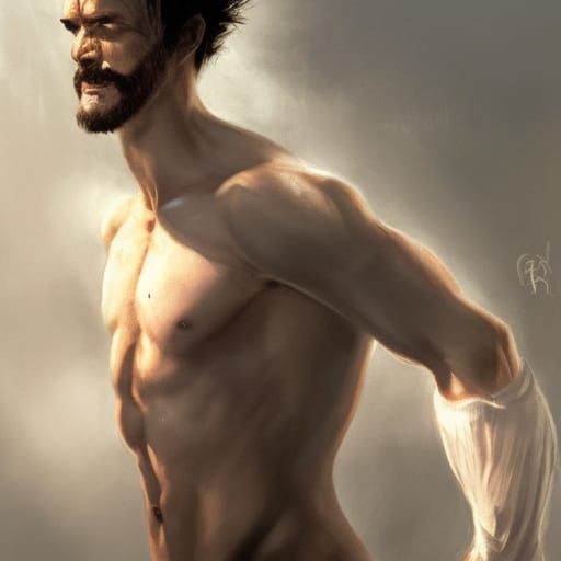 Sinister Portrait of a Hairy Man