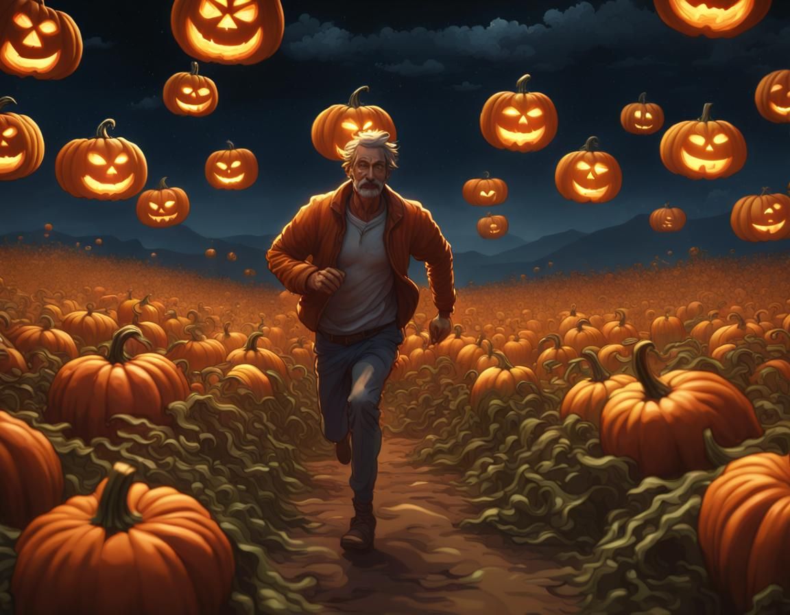 Pumpkin Field Chase: A Dark Fantasy Masterpiece