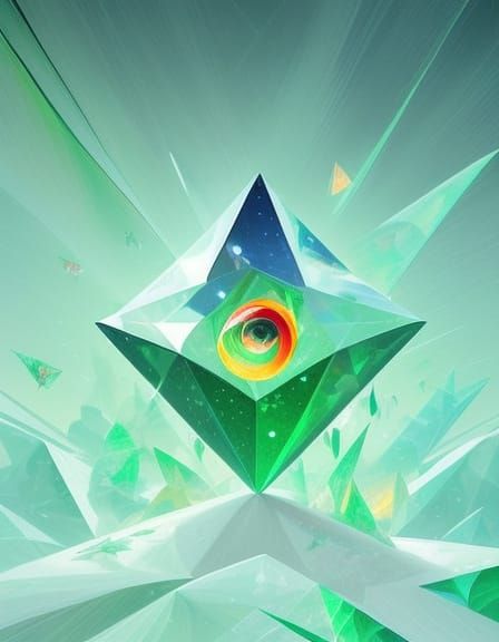 Stellar Gemstone in Crystal Art Style
