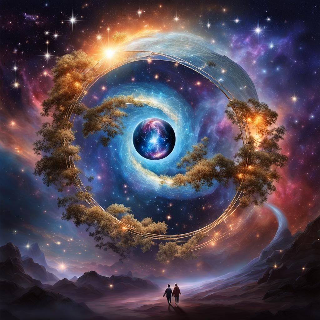 Cosmic Embrace: A Magnetic Vision of Eternal Love
