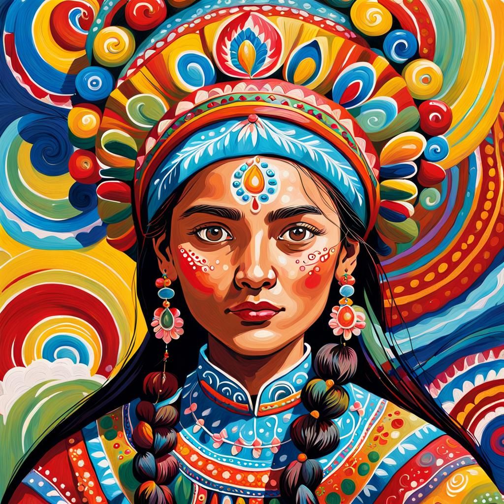 Portrait of a native Bachkiria woman