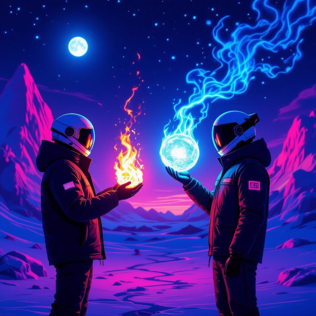 Elemental Duality: Fire, Ice, Wind, and Earth Powers