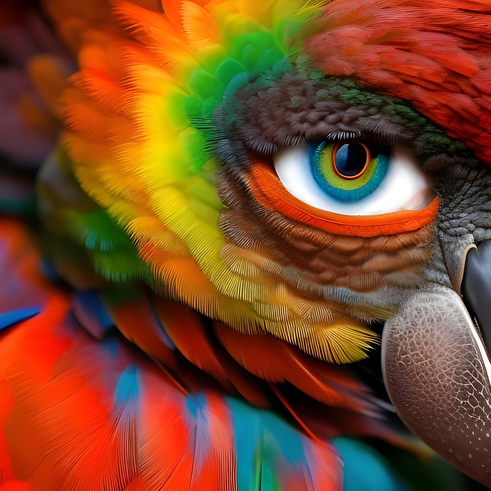 Scarlet Macaw Eye {1}