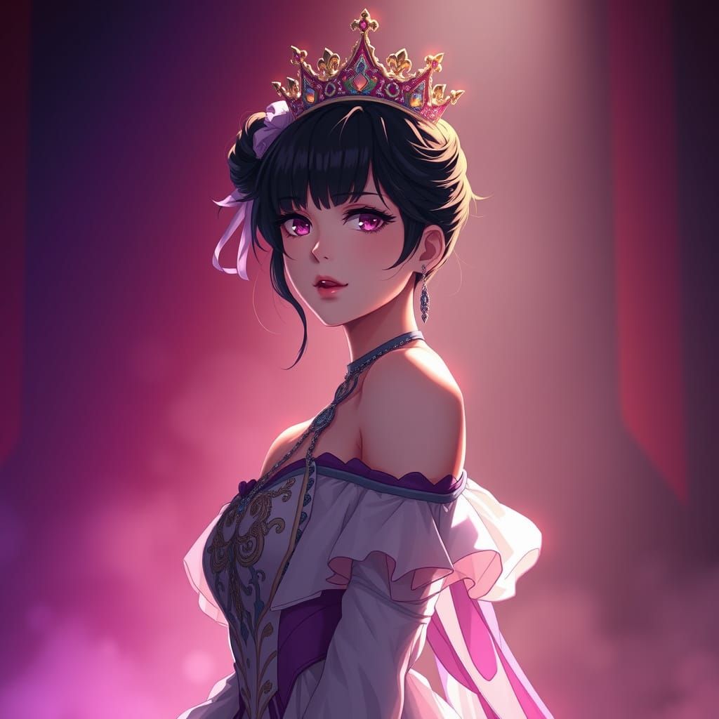 Anime Princess in Vibrant, Cinematic Lighting