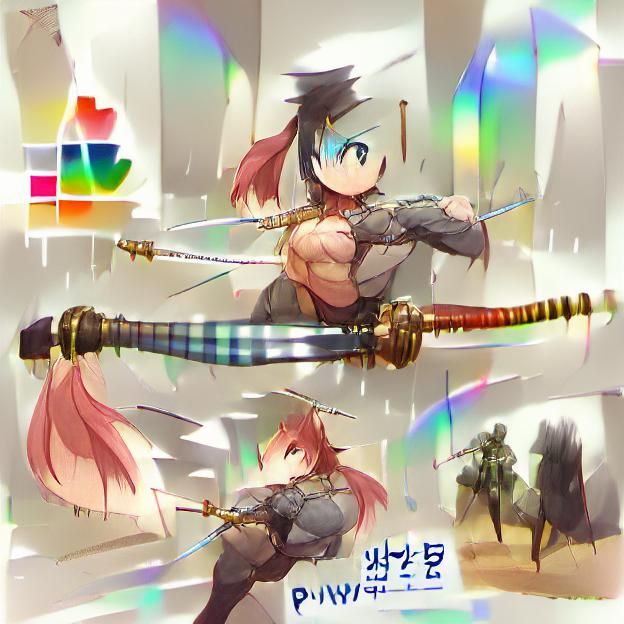 Stylized Sword Warrior Illustration
