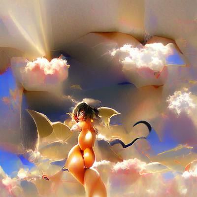 Ethereal Succubus in Divine Light