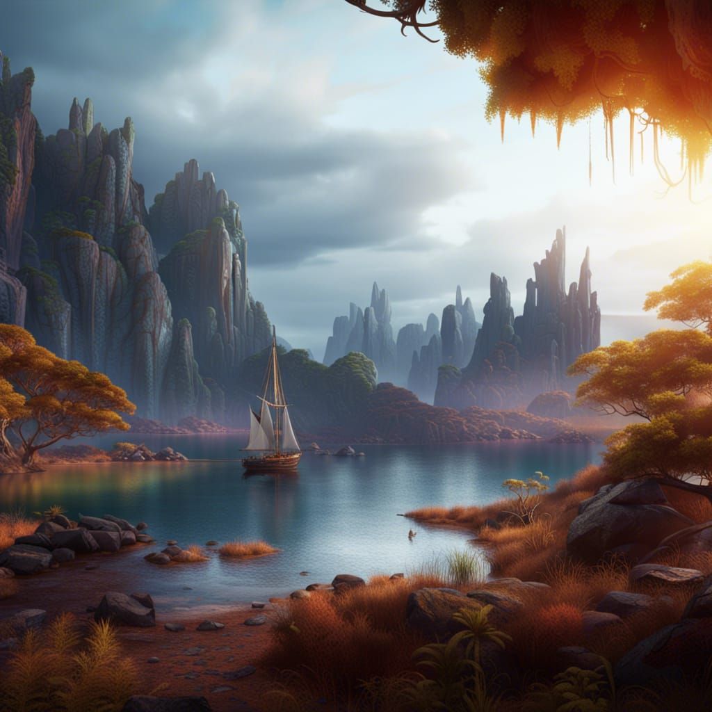 Fantastical Tasmania: Detailed Matte Painting in Deep Color