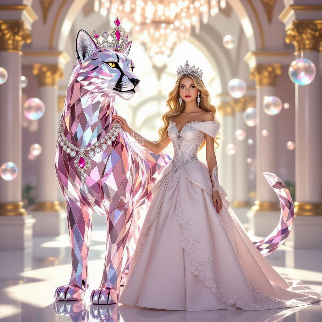 Crystal Cheetah Guardian in Galactic Palace
