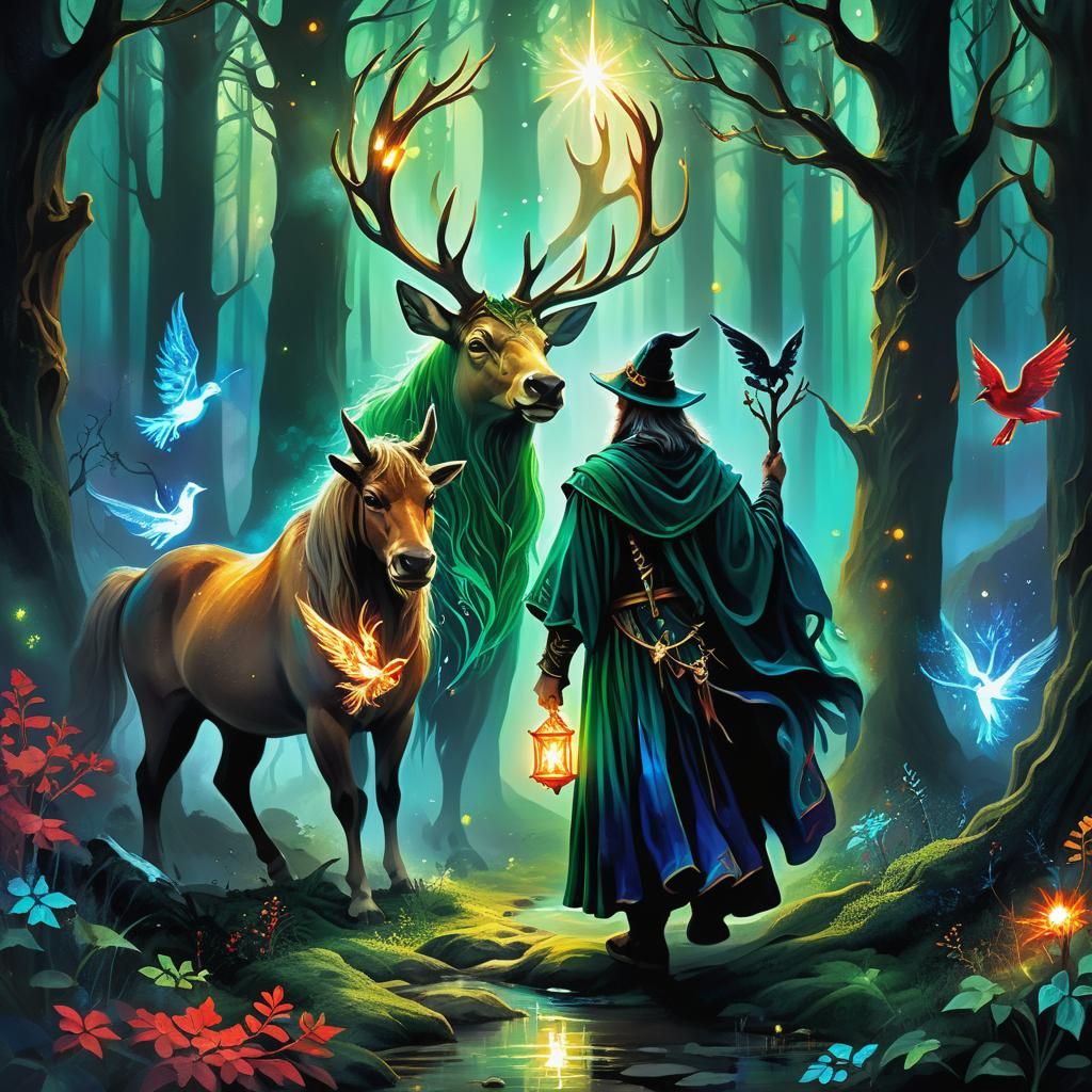 Enchanted Forest: Wizard, Fairies, and Mystical Creatures
