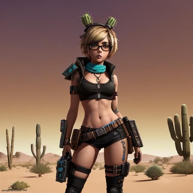 Tiny Tina in Borderlands 2 Desert Scene