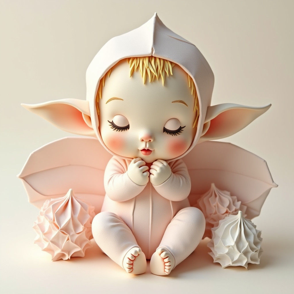 Origami Paper Baby in Pastel Hues