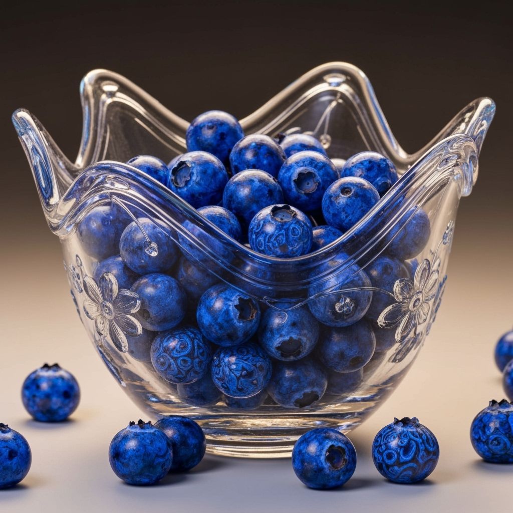 A bowl of 🫐 Venetian glass marbles